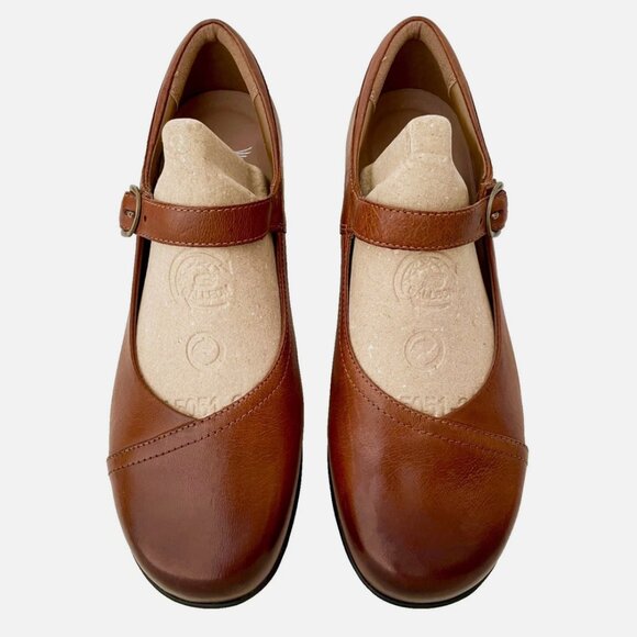 NEW DANSKO FAWNA CHESTNUT BROWN MARY JANES LEATHER COMFORT SHOES WOMENS 40 9 9.5 - Picture 4 of 15